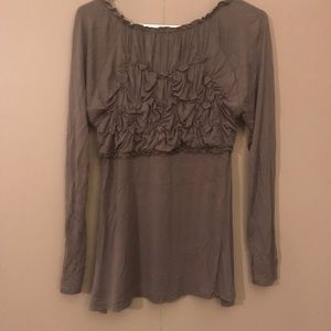 Brown long sleeve top